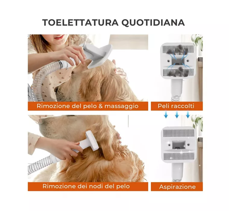 PET GROOMING 6-IN-1 VACUUM E HAIR DRYER