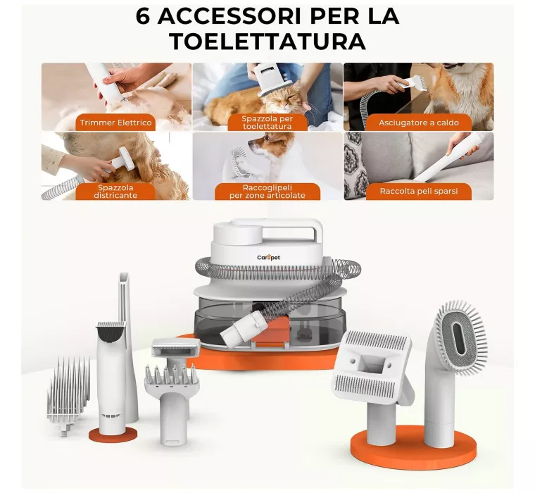 PET GROOMING 6-IN-1 VACUUM E HAIR DRYER